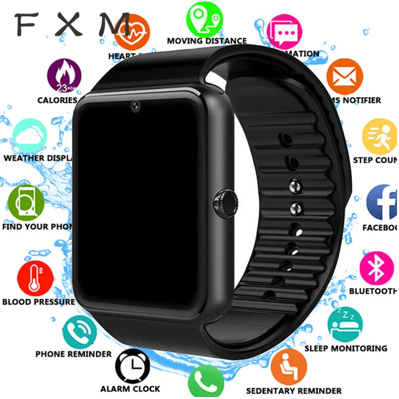 FXM Bluetooth Смарт-часы мужские для Iphone телефон Huawei Samsung Android Поддержка 2G SIM TF карта