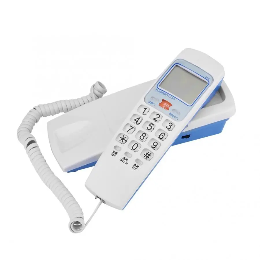 Портативный Настенный мини телефон FSK/DTMF стационарный с определителем Номера для