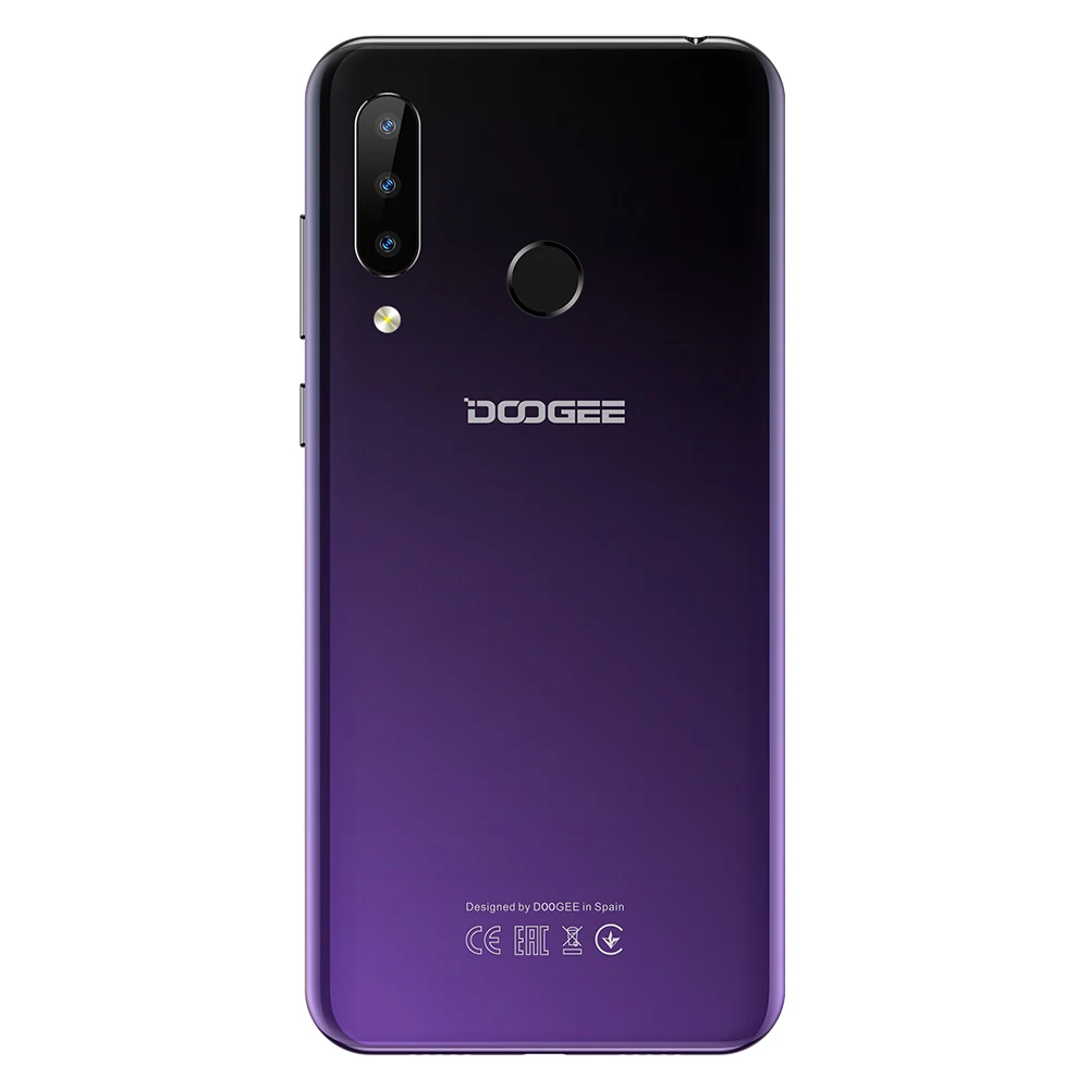 DOOGEE N20, 64 ГБ, 4 Гб, мобильный телефон, отпечаток пальца, 6,3 дюймов, FHD+ дисплей, 16 МП, тройная задняя камера MT6763, четыре ядра, 4350 мАч, мобильный телефон LTE