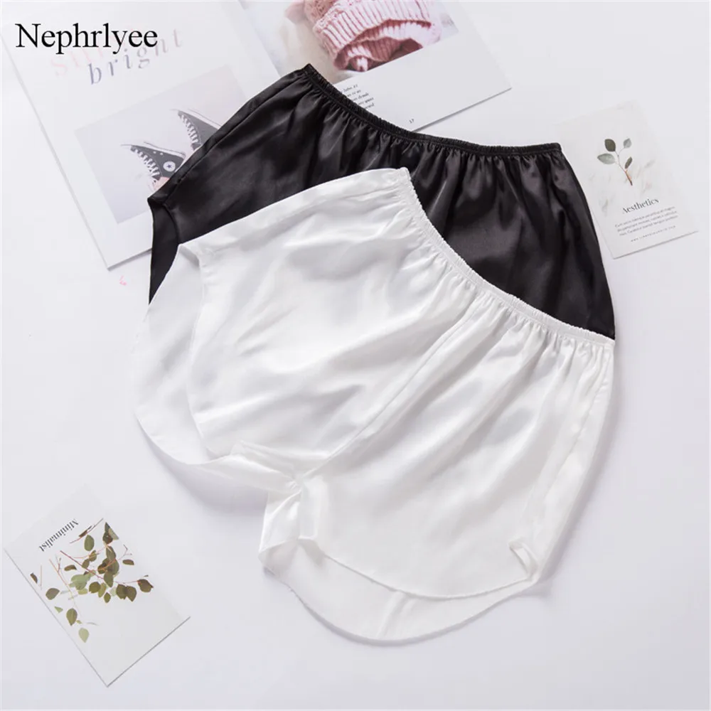 Elegance Satin Safety Short Pants Women Solid Underwear Short Tights Soft Seamless Female Safe Shorts Sexy Lingerie SHT068
