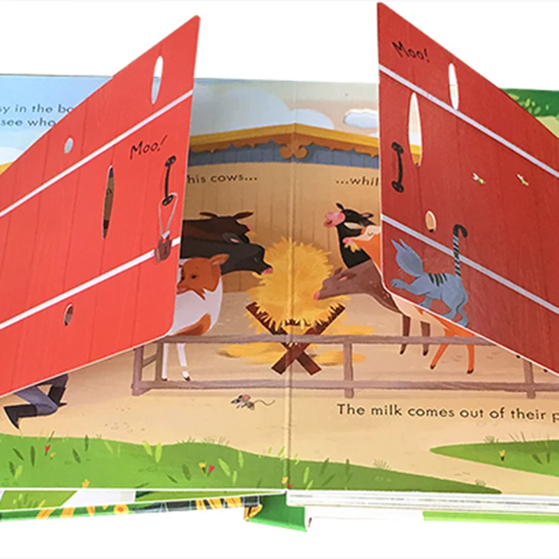 Peep Inside The Farm Original English Educational Picture Books For Baby Early Childhood gift For Children Peep Inside The Farm Original English Educational Picture Books For Baby Early Childhood gift For Children