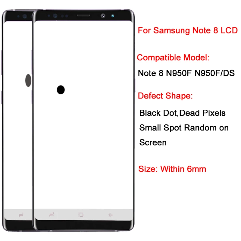 Note 8 lcd для samsung Galaxy Note 8 lcd с рамкой Super Amoled SM-N950F N950F/DS дисплей сенсорный экран