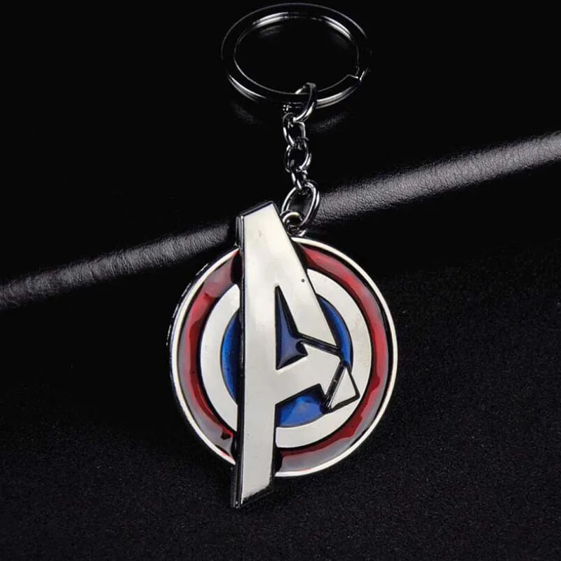 Красный 5 шт/лот Модный Ювелирный брелок Супергерой Комиксов Marvel Капитан Америка логотип Мстители брелок для мужчин аксессуары - Цвет: Красный