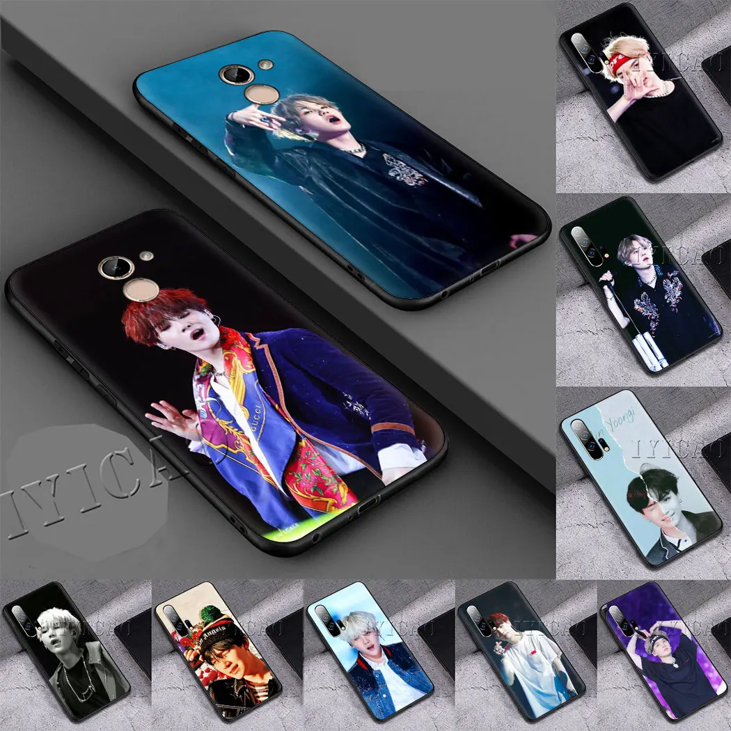 min yoongi gatito Soft Case for Honor 6A 7A Pro 7C 5.99in 7X 8 Lite 8X 8c 9 10 9X Note 20 View | Мобильные телефоны и