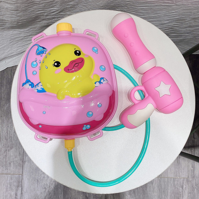 Animal Water Gun Backpack Children Summer Beach Toys Long Range ABS Water Spray Guns Bag with Adjustable Straps