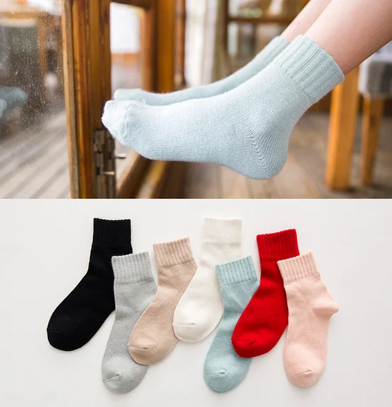 1 пара зимних однотонных плотных махровых носков Harajuku женские носки унисекс хипстерские модные короткие носки с принтом животных сохраняющие тепло