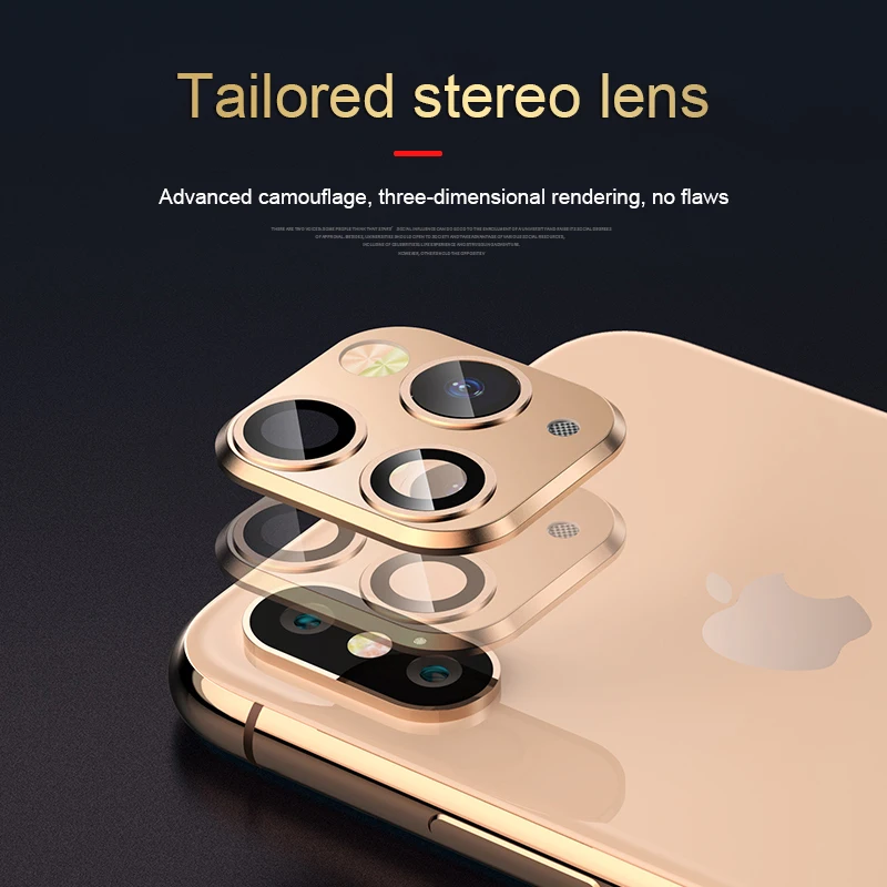 New Metal Alumium Camera Lens For iPhone X XR XS Max Seconds Change For iPhone 11 Pro Protector Cover Camera Protective Cover