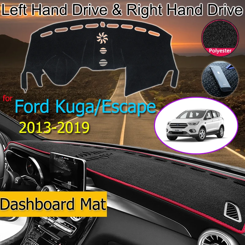 Для Ford Kuga/Побег 2013 2019 Mk2 анти скольжения Мат панельная крышка приборной автомобильные аксессуары|Наклейки на
