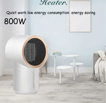 

800W Household Mini Heater Intelligent Temperature Control Timing Student Dormitory Desktop Silent Heater