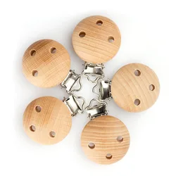 2 Pcs Baby Pacifier Holder Infant Clip Beads Metal Beech Clips, Feeding Safe Care，DIY Pacifier Tool Chain Accessories