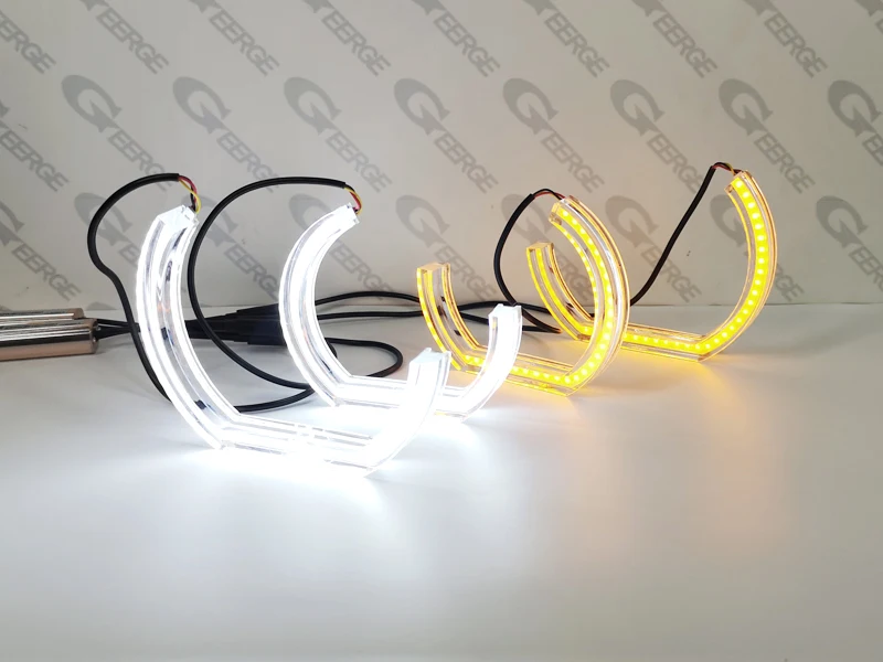 BMW E60 E61 M5 프리 LCI 2003 2004 2005 2006 2007 울트라 브라이트 DRL 방향지시등 DTM M4 스타일 LED 엔젤 아이 키트 헤일로 링