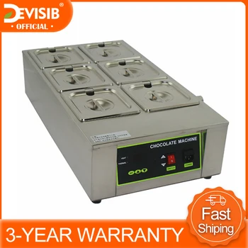 

DEVISIB 12kg 6 Lattice Chocolate & Candy Melts Melting Pot Machine Top Quality Stainless Steel 304 Top Quality