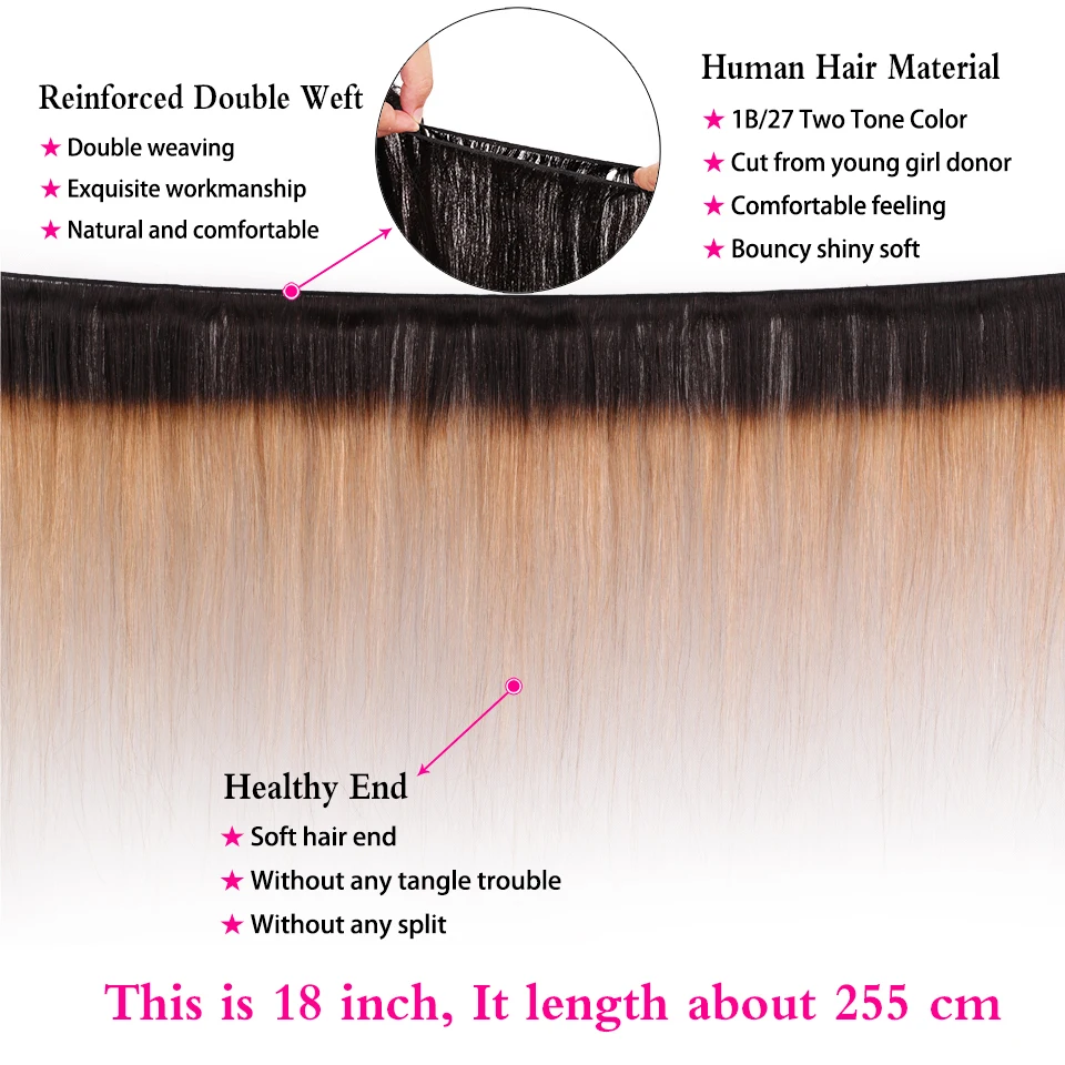 Перуанские волосы Омбре пряди с 13x4 кружева Фронтальная 1b 27 два тона натуральные кудрявые пучки волос с закрытием remy 150% Плотность