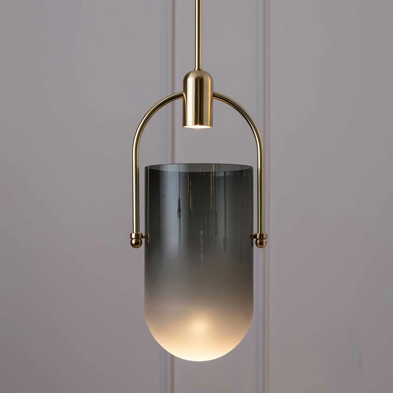 

Modern Pendant Light Single Head Glass Bar Coffee Shop Bedside Bedroom Light Fixtures Home Decor Hanging Lamp