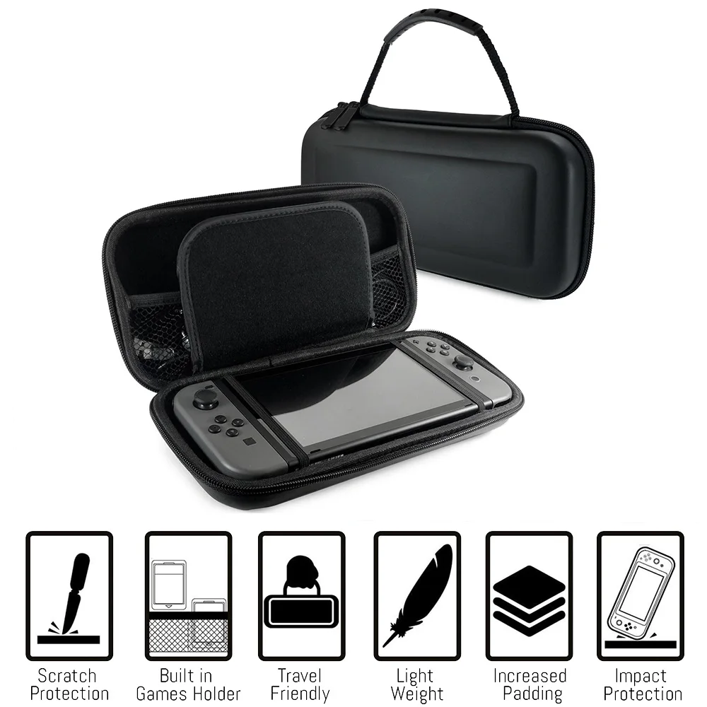 Набор игровых аксессуаров для Nintendo Switch дорожная сумка переноски Joycon защитный