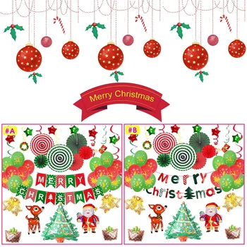 

8 Type Christmas Decoration Cartoon Balloon Santa Claus Christmas Tree Snowman Elk Foil Balloon Christmas Party Supplies
