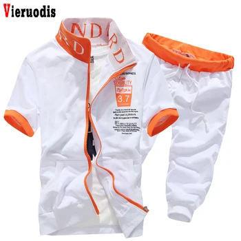 

Men Summer Fashion Suit Sportswear Jacket+Pant Men Fashion Sporting Suit Two Piece Clothing Sets Men's Sweat Suit Oversized 5XL