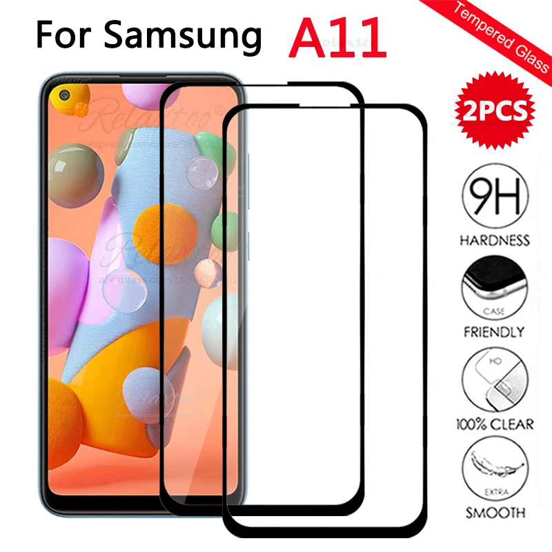 2 шт Полное покрытие закаленное стекло для Samsung A11 2020 Защитная пленка Galaxy A 11 A115F