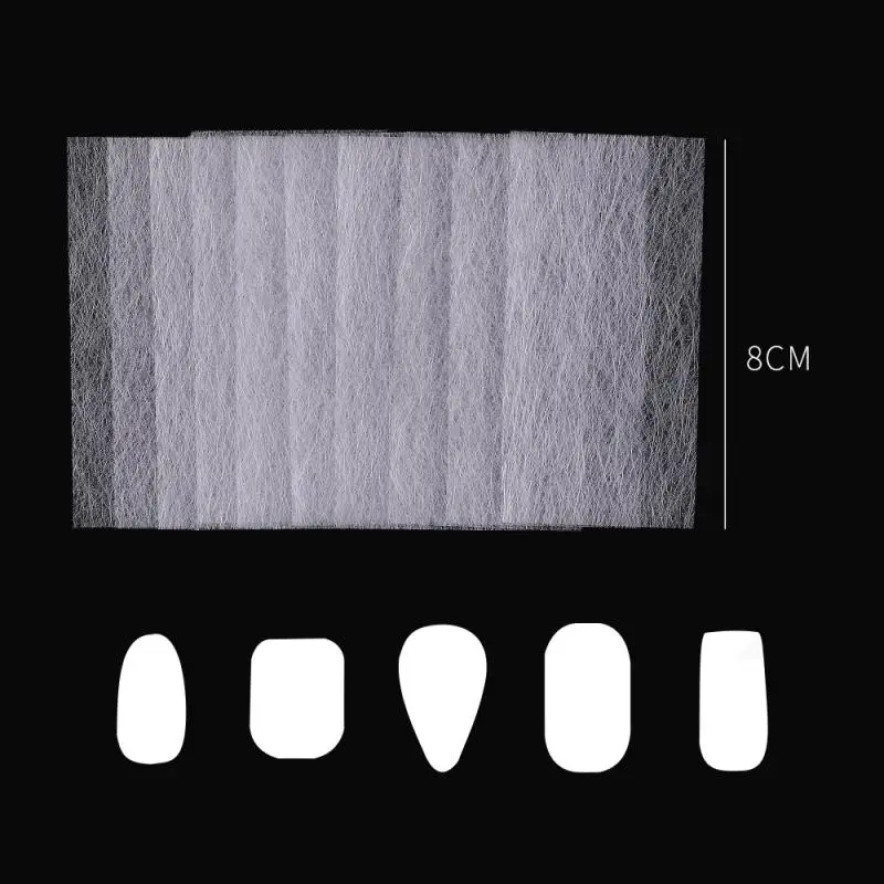 10 Pcs Professional Nail Extension Paper Silk Fiberglass Nail Form Acrylic Manicure Accessory Nail Art Tool Extension Fiber Kit
