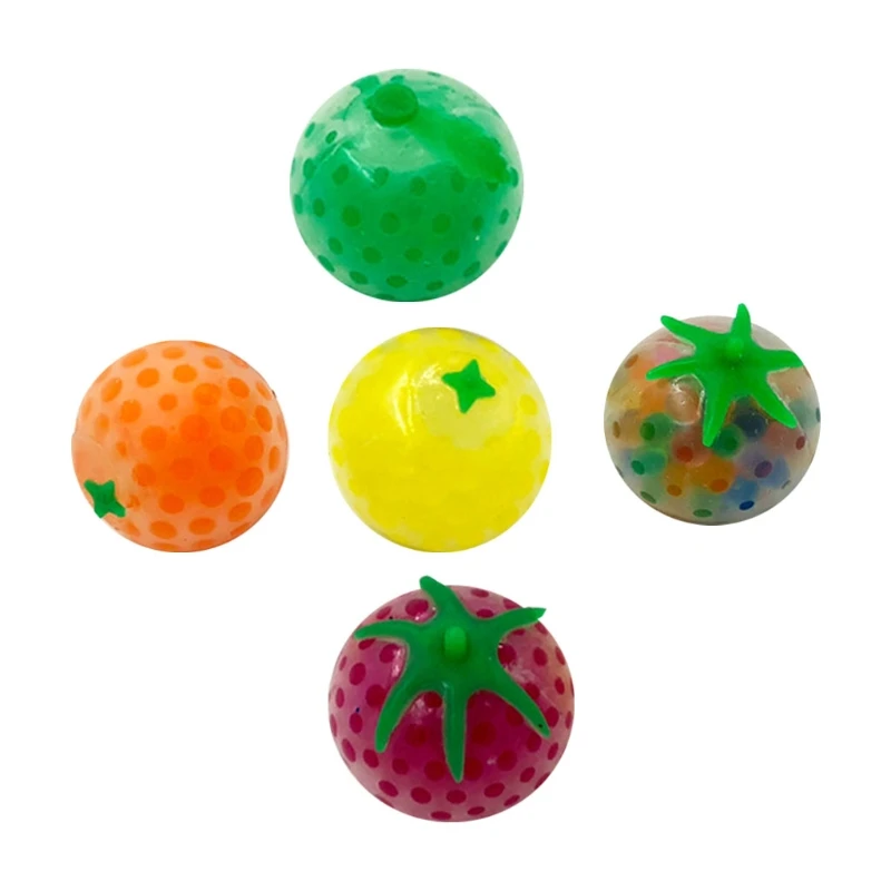 panic pete 1pcs Clear Stress Balls Colorful Ball Autism Mood Squeeze Relief Healthy Toy Funny Gadget Vent Toy Children Christmas Gift mesh stress ball Squeeze Toys