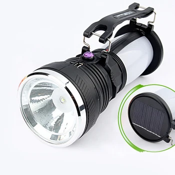 

Solar Powered Camping LED Light Outdoor Rechargeable Flashlight Lantern Torch For Camping Tent