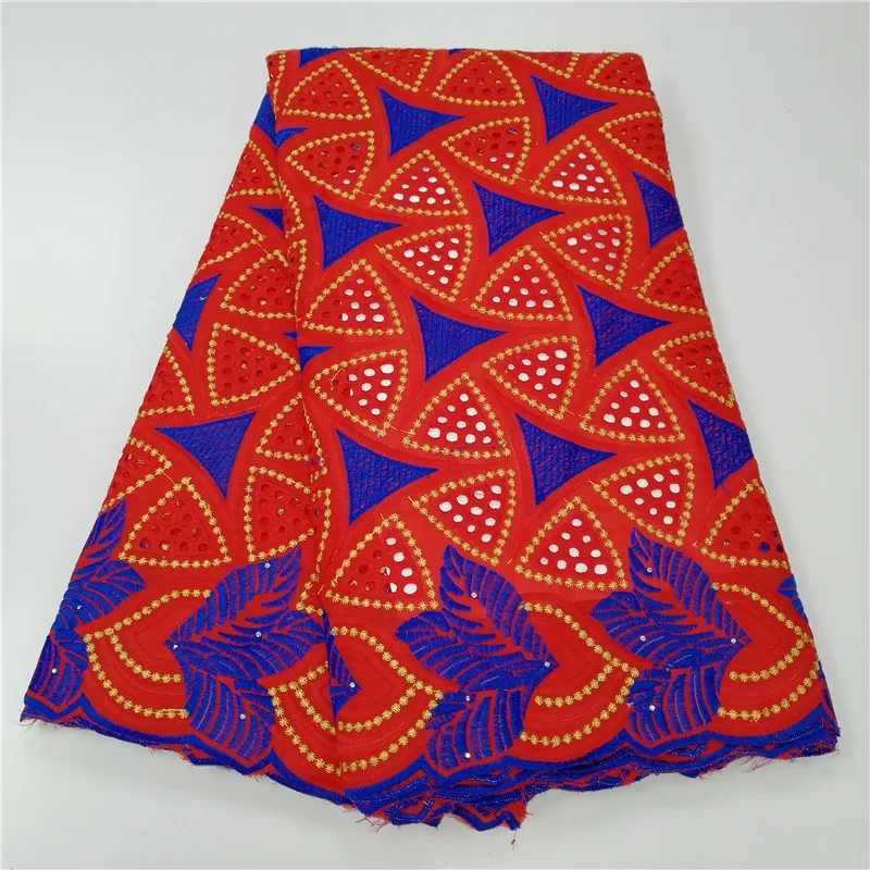 same as picture 5 yard Swiss lace fabric latest heavy beaded embroidery African cotton fabrics Swiss voile lace popular Dubai style 9L0823 - Цвет: same as picture