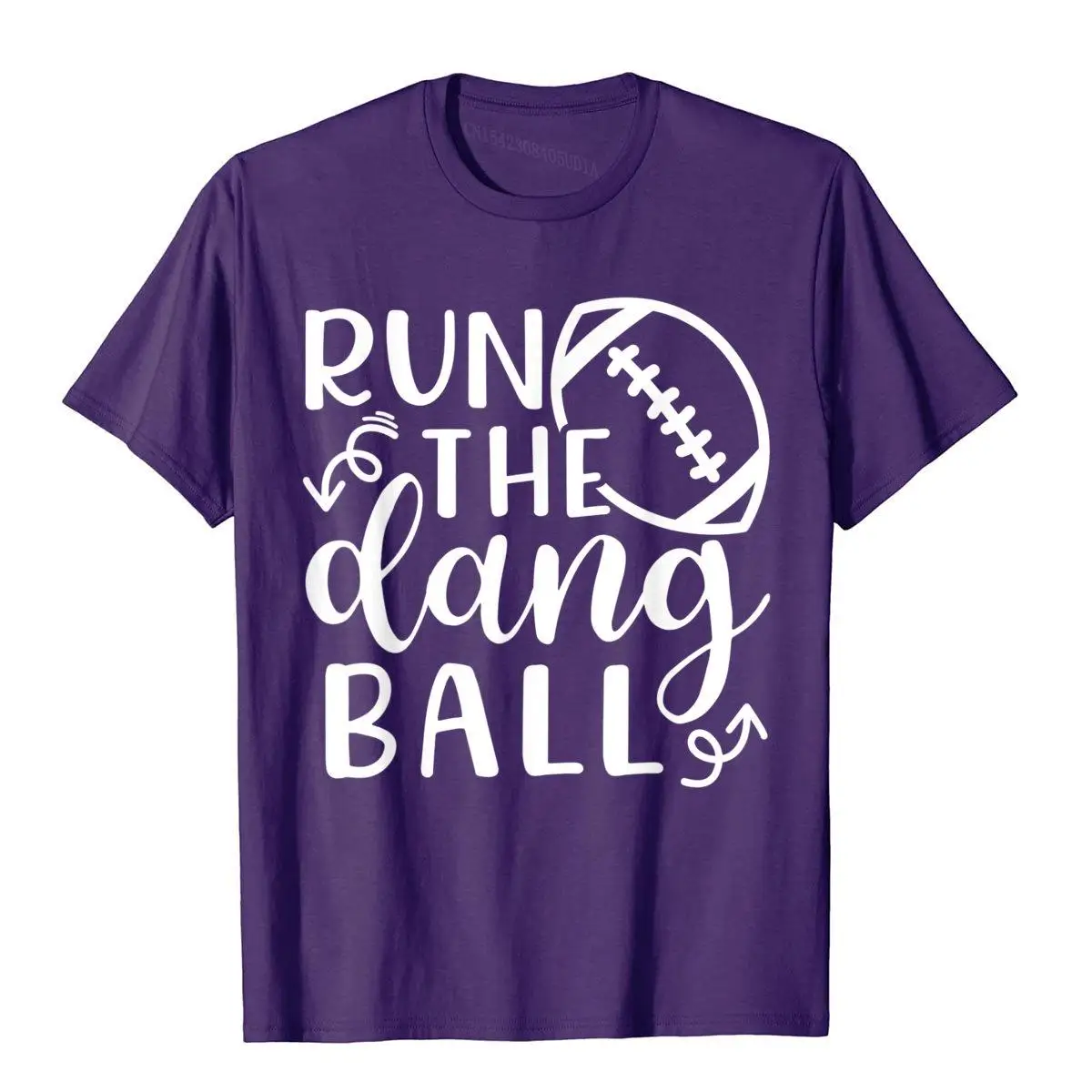 Run The Dang Ball Football Cheer Mom Funny T-Shirt__B6969purple