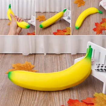 

1PC 18CM Simulation Banana Squishy Toy Slow Rising Squeeze Stress Decompression Doll