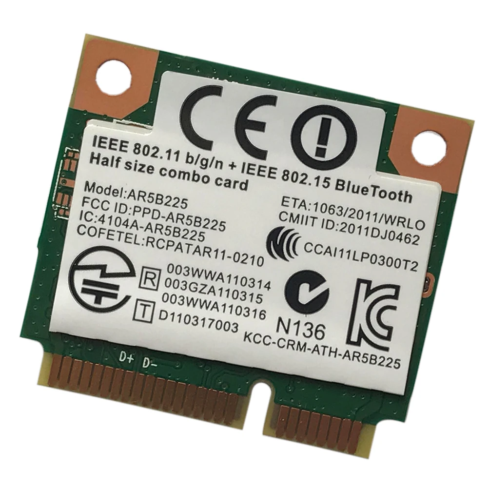 2,4 ГГц адаптер AR5B225 wifi Bluetooth маленькие аксессуары компьютер высокоскоростной ПК Половина мини 300M PCI-E сетевая карта ноутбук беспроводной