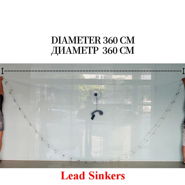 Кольцо из алюминиевого сплава американская ручная литая сеть диаметр 2,4 М-4,2 м рыболовная сеть с рыболовное грузило сетевая сеть рыболовные инструменты - Цвет: Lead Sinker 360 Ny