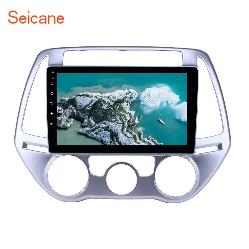 

Seicane 9 inch GPS Car Radio Android 8.1 HD Touchscreen for Hyundai i20 Manual A/C 2012 2013 2014 support Backup camera Carplay