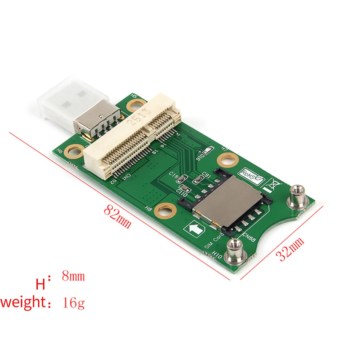 Мини PCI-E беспроводной WWAN к USB 2,0 адаптер карта с sim-картой слот для WWAN/LTE модуль 3g/4G для HUAWEI EM730 для SAMSUNG zte