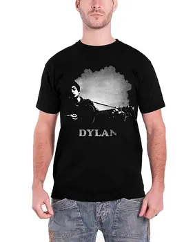 

Bob Dylan Guitar Logo Official Mens New Black T Shirt All Sizes Men Black Short Sleeve Cotton Hip Hop T-Shirt Print Tee Shirts
