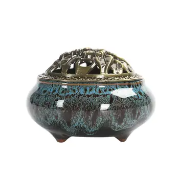 

Vintage Ceramic Incense Burner Holder Meditation Buddhist Zen Censer Home Decor Ceramic Censer bathroom accessories Table Decor