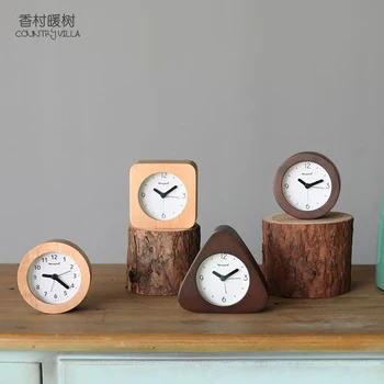 

Vintage Alarm Clock Silent Desk Table Bedroom Office Kids Rechargeable Light Pointer Sense Smart Sveglia Wekker Home Decor E6