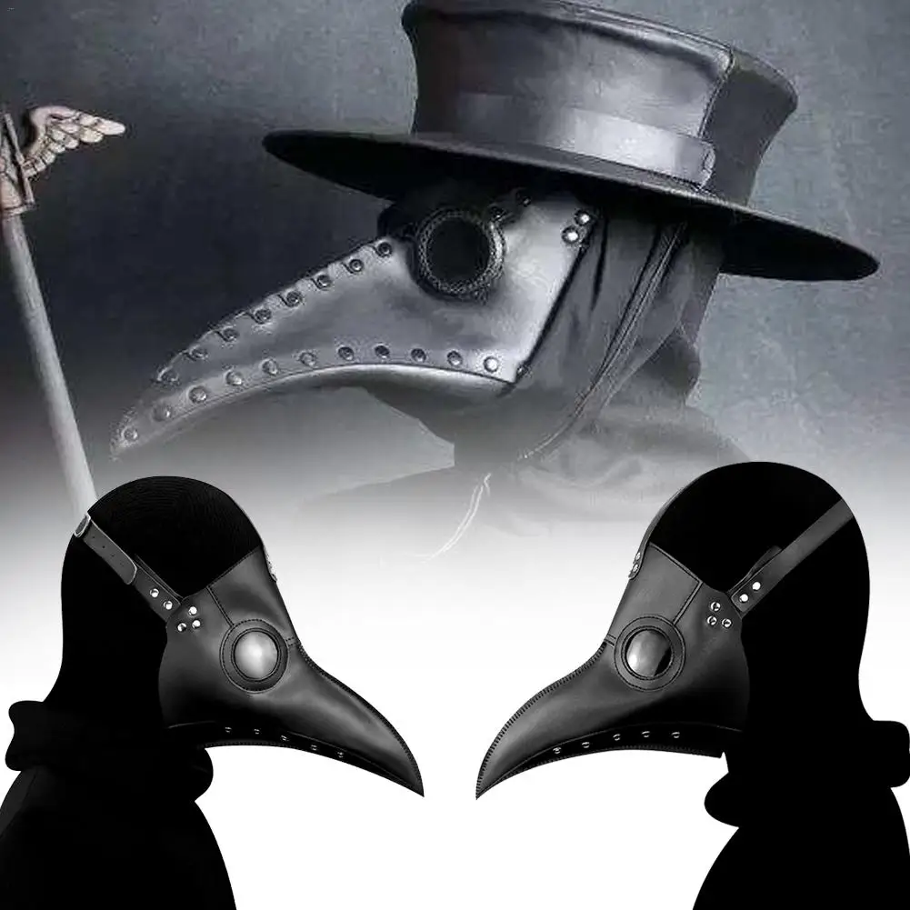 Чумной доктор маска птичий клюв косплей реквизит стимпанк кожаная маска для Хэллоуина Вечерние