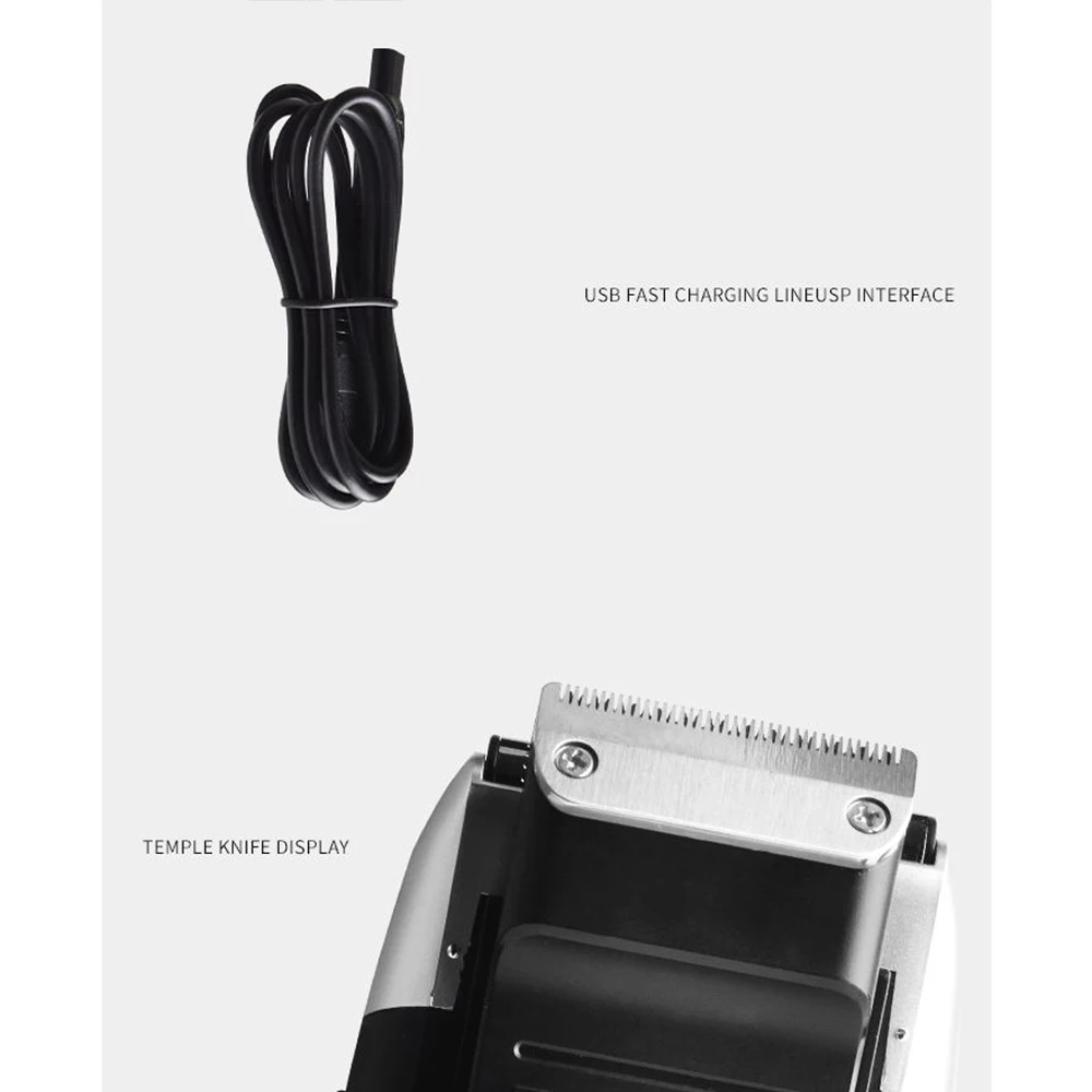 Aparador de Barba Elétrica para Homem Máquina de Acabamento de Cabelo Portátil com Display Barbeadores Carga Cabeça Navalha Viagem Digital Lcd Dsp Usb 17 Computers & Electronics