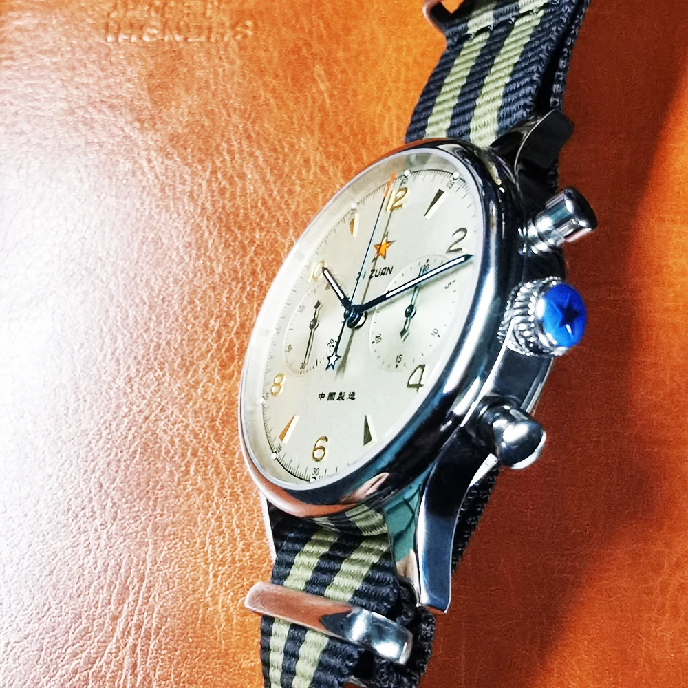 Men's Sport Watches Sapphire Mechanical Military Watch for Men Pilot Mens Chronograph Seagull 1963 st1901 Movement Watch Luxury