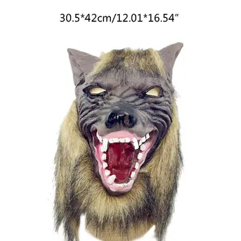 

Wolf Hair Mask Werewolf Gloves Halloween Role Play Fancy Dress Party Props