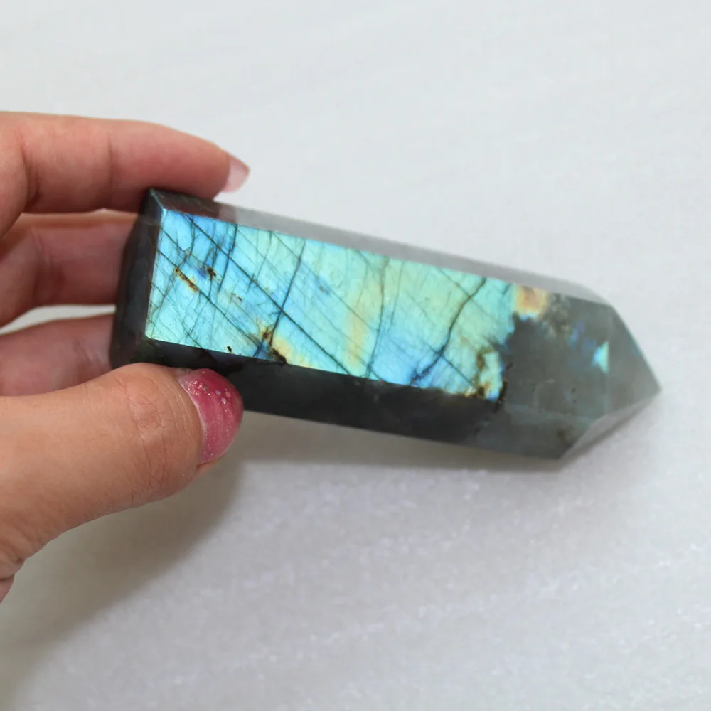Runyangshi 1 шт. натуральный Лабрадор feldspar Исцеление палочкой камни для аквариума для рукоделия украшения домашний Декор подарок