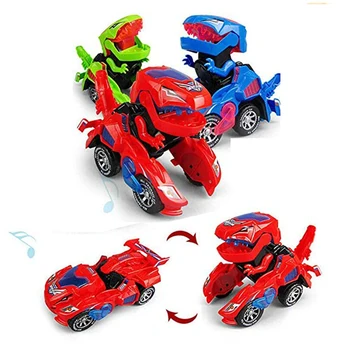 

Transforming Dinosaur LED Car Toys Lighting Dinosaur Cars Combined Into One Transform Car Toy Automatic Dino Dinosaur Toy