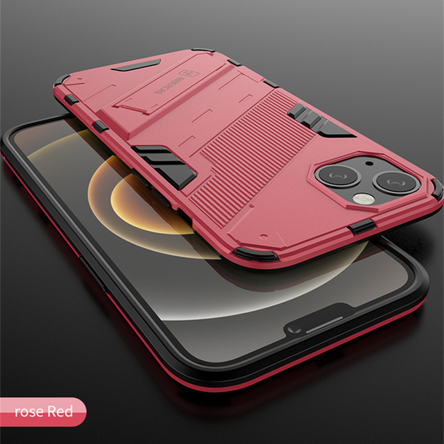 Armor Phone Case For iPhone 13 12 11 Pro Max Mini XR XS Max X 7 8 6S 6 Plus SE 2020 Magnetic Finger Ring Holder Cover