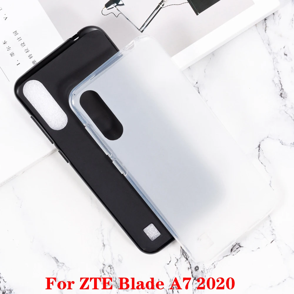 Однотонная черная силиконовая задняя крышка для ZTE Blade 20 Smart A3 A5 A7 L8 A7s 2019 2020 Axon 11 5G
