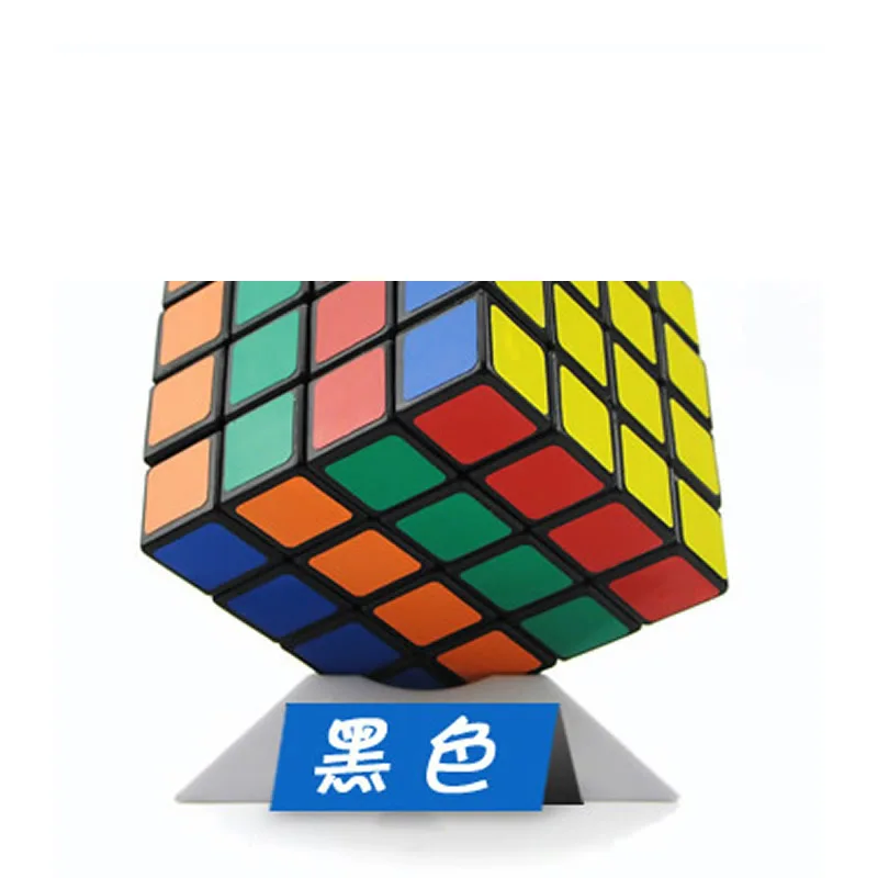 QiJi 4x4x4 волшебный куб QJ 4x4 Cubo Magico Профессиональный Neo скоростной куб головоломка антистресс Развивающие игрушки для детей - Цвет: Black-HZ
