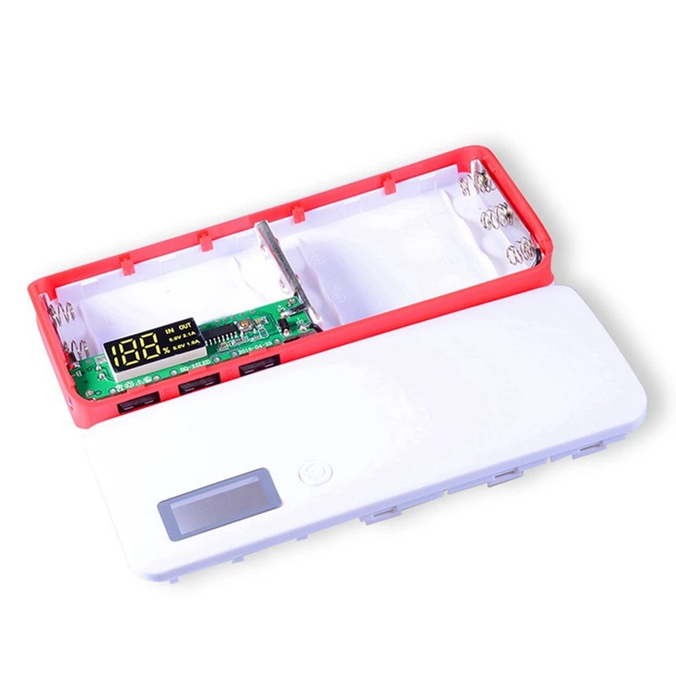 Pover Bank 20000mah (No Battery) USB Port Power Bank for Xiaomi iPhone Phone Charger Powerbank Case 18650 DIY Power Bank Box (8)