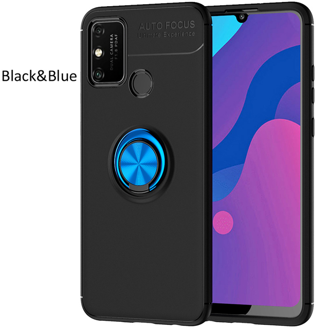 Shockproof Case For Realme 7i 7 Pro C17 C15 C12 Q2 Pro Q2i Soft Silicone Magnetic Ring Phone back cover for Realme V5 V3