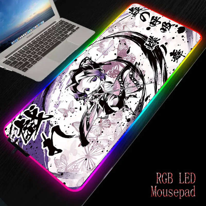 MRGBEST аниме демон Slayer Kimetsu No Yaiba RGB большой игровой коврик для мыши ПК компьютер