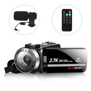 

WIFI 3.0 LCD 24.0MP 18x Camcorder Camera Full HD 1080p Video Camera Digital Zoom 270 Rotation Screen Support Microphone Lens