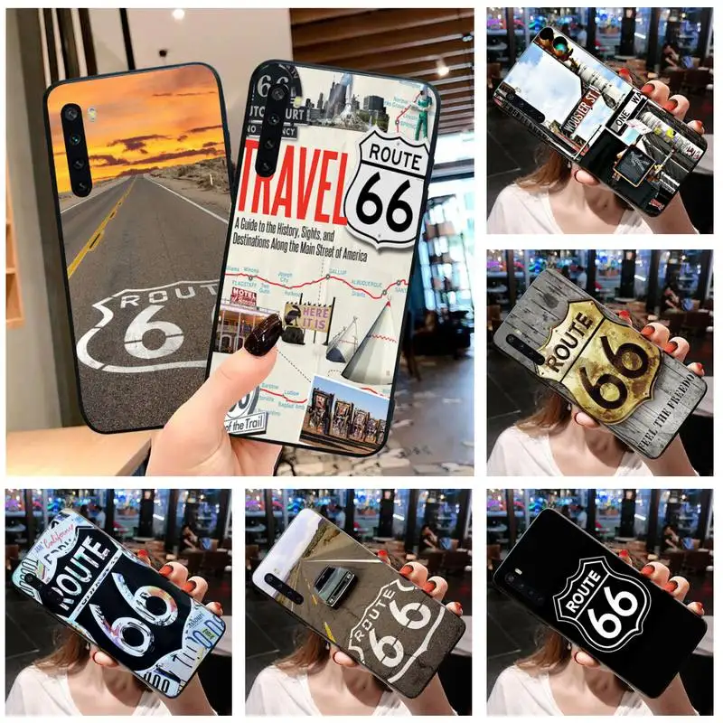 Дорожный Чехол для телефона America Route 66 Xiaomi Mi 10 Pro lite Mi9 9SE Pocophone F1 9T Note | Мобильные