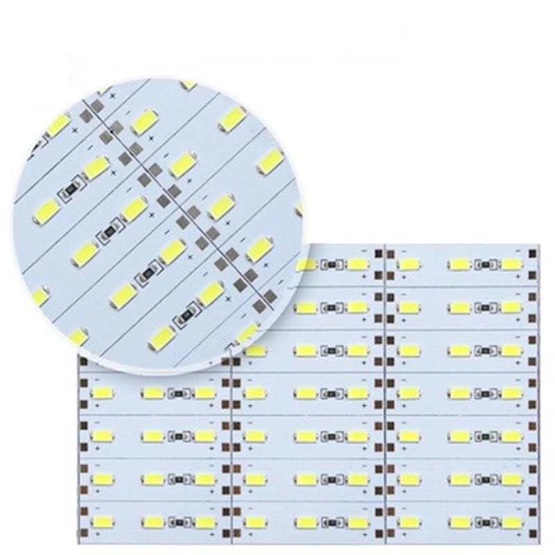 10 шт. SMD5630 5730 светодиодный светильник из алюминиевого сплава не водонепроницаемый 0,5 м 36 светодиодный/м DC 12 В светодиодный жесткий светильник